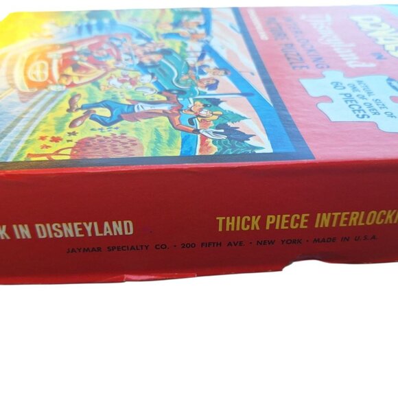 Disney Jaymar Puzzle Mickey Goofy Little Pigs Cricket Pluto Car Parade 60 Pieces - Picture 6 of 11